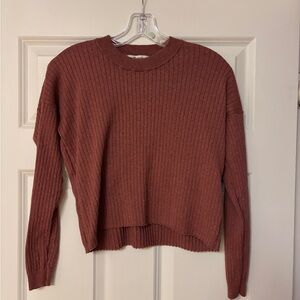 Madewell Ribbed Crew Neck Sweater - Rust